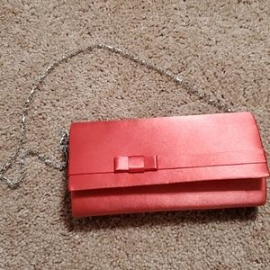 Peach Clutch with Chain